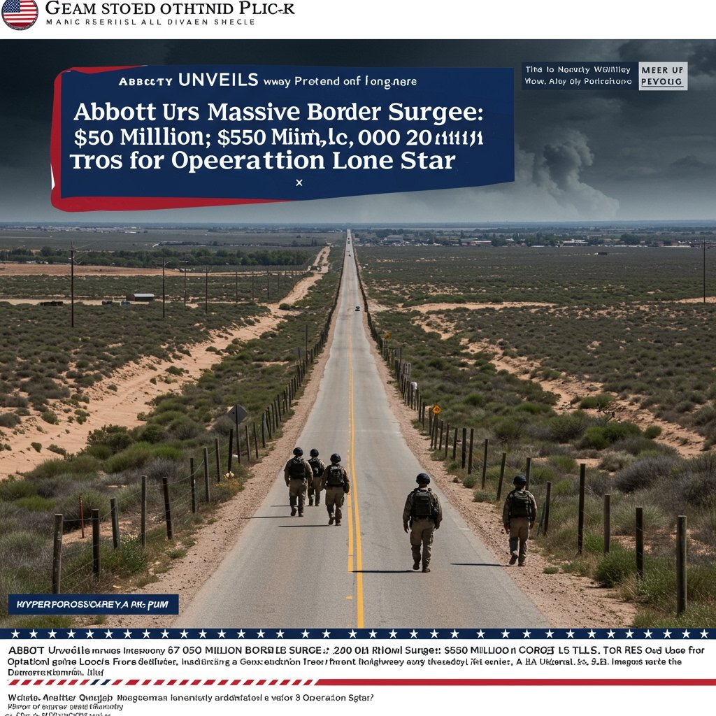 Abbott Unveils Massive Border Surge: $500 Million, 2,000 Additional Troops for Operation Lone Star
