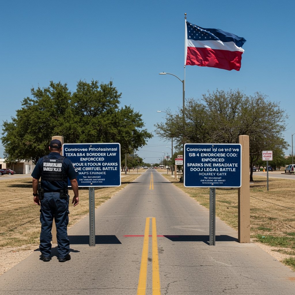 Controversial Texas Border Law SB 4 Enforced, Sparks Immediate DOJ Legal Battle