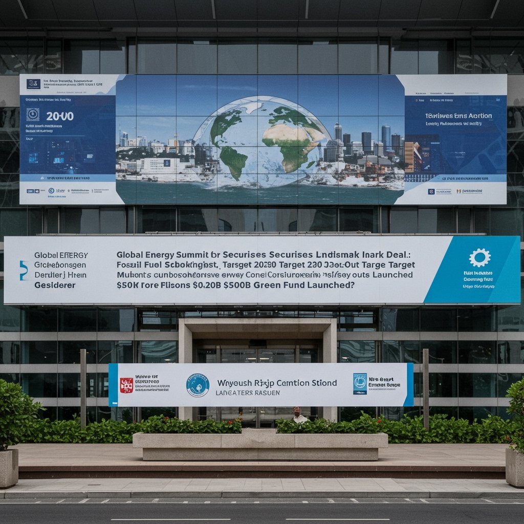 Global Energy Summit Secures Landmark Deal: Fossil Fuel Subsidies Target 2030 Phase Out, $500B Green Fund Launched