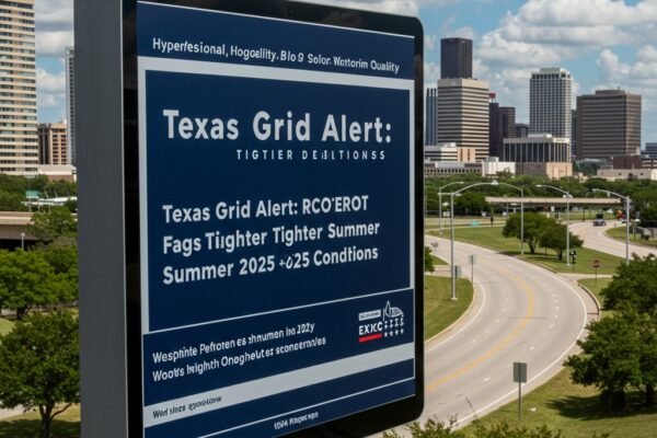 Texas Grid Alert: ERCOT Flags Tighter Summer 2025 Conditions