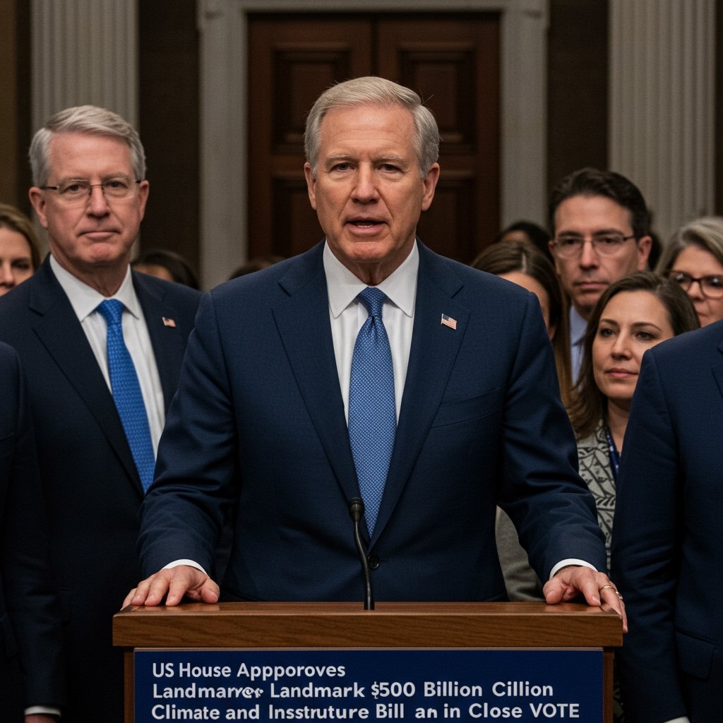 US House Approves Landmark $500 Billion Climate and Infrastructure Bill in Close Vote