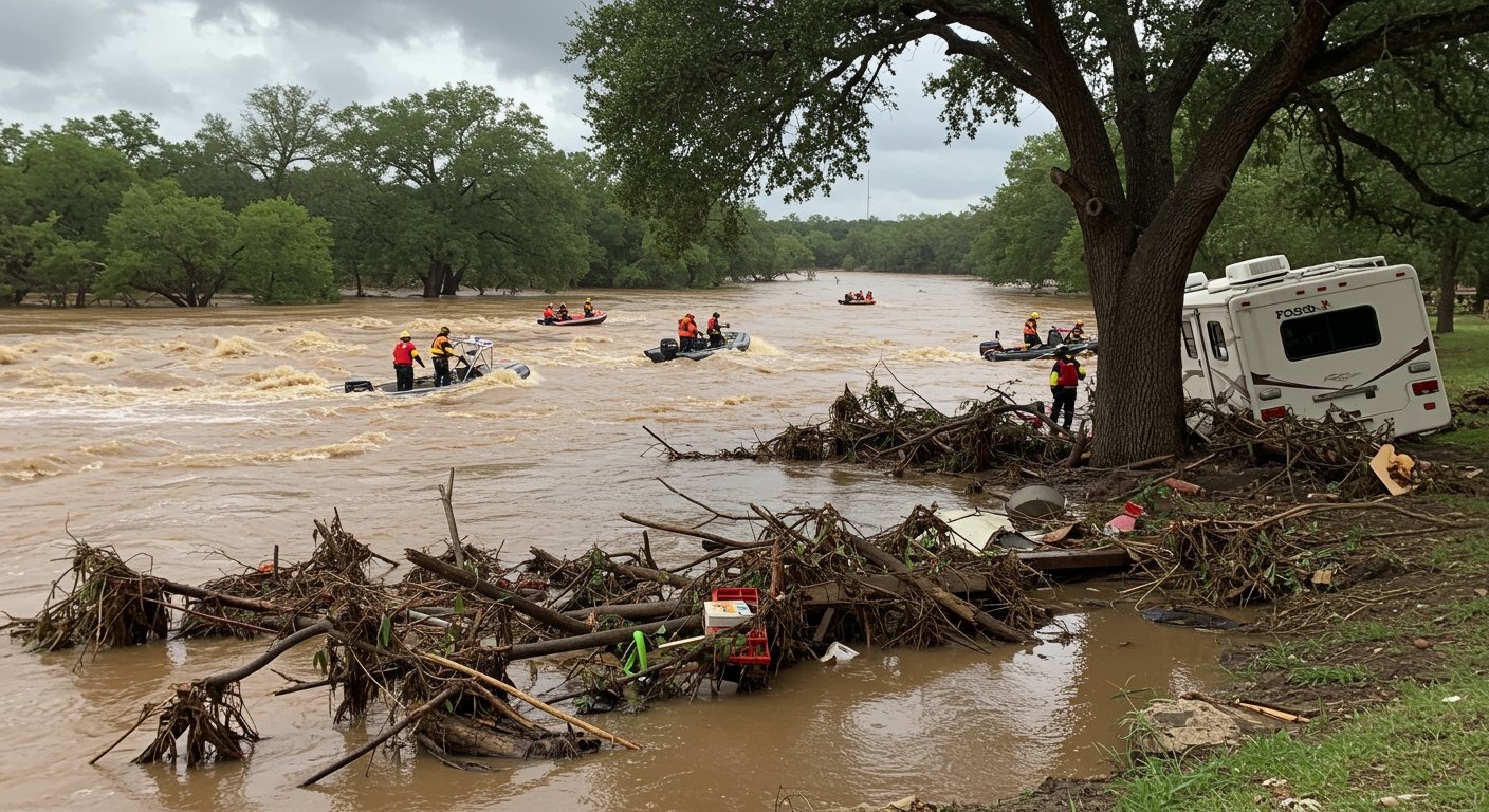 Deadly Flash Floods Ravage Central Texas, Claiming Over 80 Lives Amidst Holiday Chaos