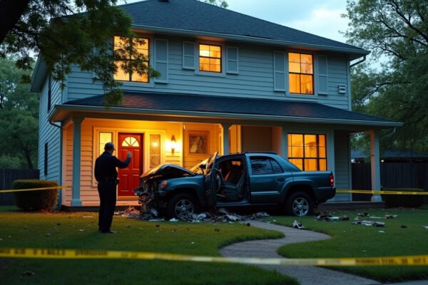 One Dead, One Critically Injured After Vehicle Plunges into Dallas Homes