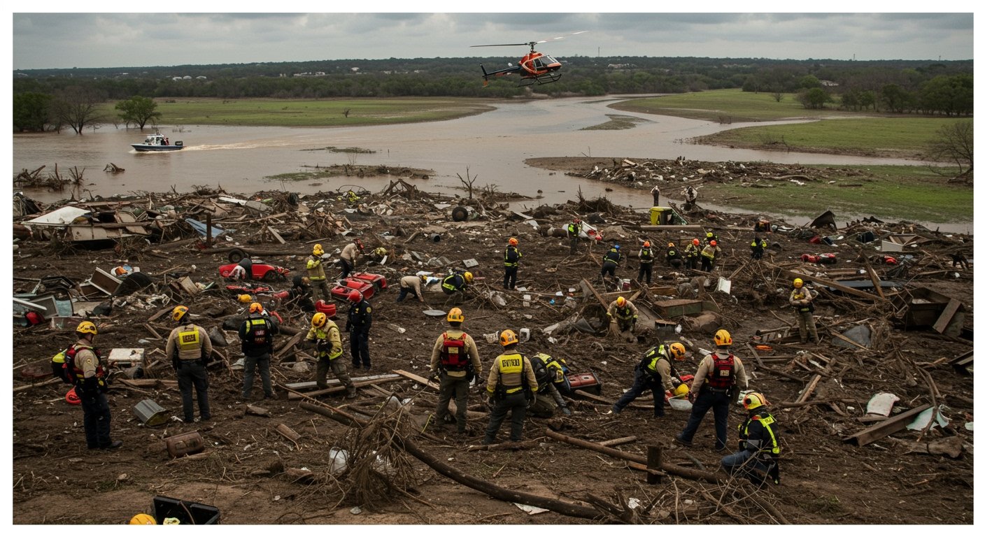 Texas Flood Tragedy: Death Toll Hits 82, Search Continues for 10 Missing Campers in Hill Country Devastation